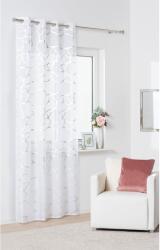 Splendid Wuste Áttetsző függöny, 140x260 cm, 100% poliészter, Gyűrűs, Ezüst szálakkal, Fehér (GF-WUSTEK-140/260-BI)