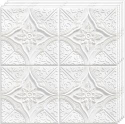 Teno 3D Teno® tapéta készlet, fedőfelület 9, 8 nm, öntapadós, Gyémánt virágmintás, fal/mennyezet, vízálló, könnyen felszerelhető, modern kivitel, 70x70 cm, fehér, 20x (TENO811)