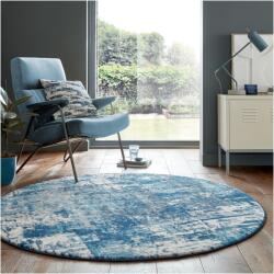Flair Rugs Wonderlust kerek szőnyeg, 160 x 160 cm, 2250 g/m2, 100% polipropilén, sötétkék