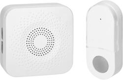ORNO Home OR-DB-AB-169/W vezeték nélküli csengő, hálózatról táplálva, IP44, 150 m, 32 hang, falra szerelhető készlet, 1 vevő, fehér