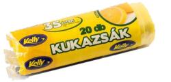 Szemeteszsák 35 liter 50 x 60 cm 20 db/tekercs 15 mikron sárga (50864) - emag