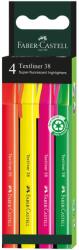 Faber-Castell Szövegkiemelő, Faber-Castell 38, kartondoboz, 4 db/szett (FC157774)