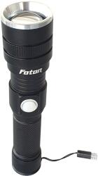 Foton Super 1349 újratölthető LED zseblámpa, 10W, 1000 lm, Zoom funkció, USB töltés, Li-Ion 3.7V 2200mAh akkumulátor, Fekete (332441)