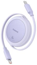 Baseus Free2Pull Mini USB-C kábel, 60W, 1m, lila, visszahúzható (INN-064649)