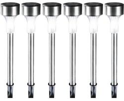 Flink LSB-IX-MP napelemes LED kültéri kerti lámpa készlet, Ni-MH akkumulátor 49mAh, 1, 2V, 33, 9 cm, Rozsdamentes acél, 6 db (FK-LSB-IX-MP)