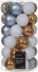 Decoris 029351 karácsonyi díszkészlet, műanyag, 6 cm, többszínű, 37 db