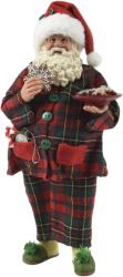 Decoris Mikulás figura díszítve, magassága 28 cm, 15(h)x11(sz) cm, poliészter