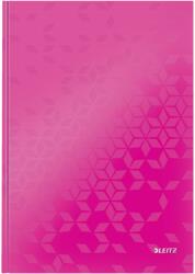 Leitz WOW irodai notesz, laminált karton, keménytáblás, A4, 80 lapos, diktáló, rózsaszín (LZ46251023)