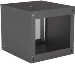 Intellinet Network Solutions Intellinet 19" 9U Falra szerelhető Rackszekrény Black, 206664, Rackszekrény (714808)