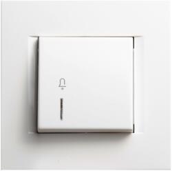 TEM Plus TEM-15266 szimpla kapcsoló, 2 modul, 230V 50Hz, kerettel, Fehér (TEM-15266)