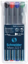 Schneider 222 marker, 0.7 mm, 4 db / csomag