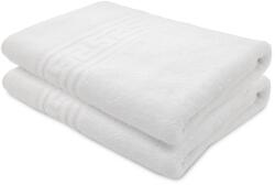 H Hotel Supplier Hotel Supplier Görög mintás törölköző szett, 70x140 cm, pamut 100% 550 GSM, fehér, 2 db