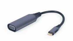 Gembird A-USB3C-VGA-01 USB Type-C - VGA Display Adapter, szürke (ASSKGBA-USB3C-VGA-01CZ-HU-001V)