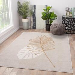 Oyo home Oyo Concept szőnyeg, 100% poliészter, 180x280cm, levélminta, krémszínű (SL_RUG20_146EK_M.180x280)