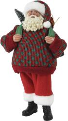 Decoris Mikulás figura díszítve, magassága 28 cm, 14(h)x14(sz) cm, poliészter