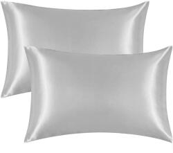 Oyo Concept 2 db szatén párnahuzat Narin Oyo Concept készlet, 50x70 cm, 100% poliészter, 150 GSM, ezüstszürke