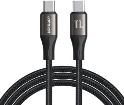 JOYROOM C-típusú C-típusú kábel, gyorstöltés 100 W, 1, 2 m, JoyRoom Light-Speed sorozat (SA25-CC5), fekete, (SA25-CC5-BLK)