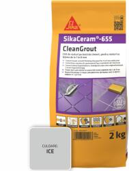 Sika Fugagitt SikaCeram-655 CleanGrout jég, 2 kg-os zacskó, 1 és 8 mm széles hézagokhoz, bel- és kültéren használható, fagylalt (700941)