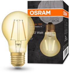 OSRAM LED izzó Osram Vintage 1906 FIL GOLD A22, E27, 2, 5W (22W), 220 lm, meleg fény (2400K)