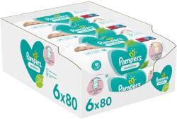 Pampers Sensitive nedves törlőkendő, 6x80 db