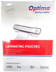 OPTIMA fólia lamináláshoz, A4 (216 x 303 mm), 80 mikron, 100 db/top (OP-75004080)