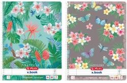 Herlitz jegyzetfüzet készlet, A4-es, Egyspirálos, 80 lapos, 70 g/m2, Perforációk és mikroperforációk, Dupla vonalas, Vonalas, Női motívum, 5 db (50044245-5)