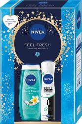 Nivea ajándékkészlet: Frangipani & Oil tusfürdő, 250 ml + Invisible for Black & White Fresh dezodor spray, 150 ml