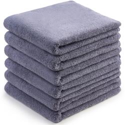 H Hotel Supplier 6 db Hotel Supplier törölköző szett, 50x90 cm, 100% pamut, 600 GSM, szürke (6P6x50x90-600-Gri)