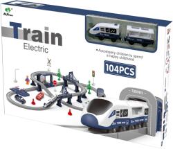 Mappy City Rail elektromos vasúti pálya, fényekkel és hangokkal, tartozékokkal, 104 db, kék