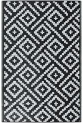 vidaXL fekete-fehér ARAKIL PP kültéri szőnyeg 190 x 290 cm 368574 (368574)