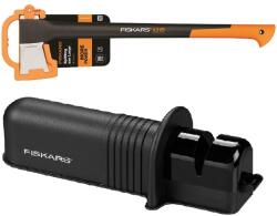 Fiskars Csomag Fiskars Axe hasításhoz X21-L, 775 mm hosszú, 1, 6 kg + Készülék tengelyek és kések élezéséhez, 155 mm hosszú (122473+1026797)
