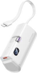 Vention Külső akkumulátor, VENTION, 4800 mAh, Kompakt és hordozható, 1 USB Type-C csatlakozó/1 x USB Type-C interfész/ 1 x Lightning kábel, Digitális kijelző, Fehér (FHQW0@#LY1111)