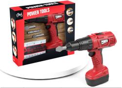 Mappy Power Tools játékkészlet, Fúró 3 tartozékkal, Piros