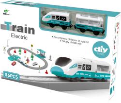 Mappy M-Toys City Rail Elektromos vasúti pálya, fényekkel és hangokkal, tartozékokkal, 56 db, Kék - emag - 4 278 Ft