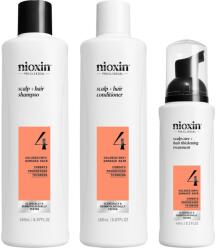Nioxin System 4 törésgátló professzionális készlet festett vagy sérült hajra, haladó hajra: sampon, 150 ml + balzsam, 150 ml + kezelés, 40 ml