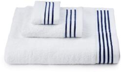 H Hotel Supplier 3 db-os hímzett törölközőkészlet, H Hotel Supplier, 33x33cm, 41x76 cm, 69x147 cm, 100% pamut, 700 GSM, kék (3PBros-Albastru)