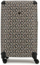GUESS Guess, Stark közepes méretű gurulós bőrönd logóval - 103 L, Fekete, Barna, Fehér (TWE927-09880-BRM)