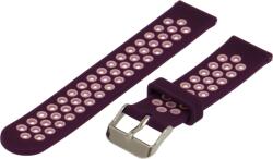 A+ A + Smartwatch Silicon Universal Órarszíj, 22 mm, Samsung, Xiaomi, Huawei, Garmin, Bordó/Rózsaszín (CSW2222PP)