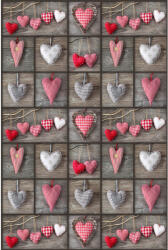 Oyo home konyhaszőnyeg, Hearts modell, 80x200 cm, poliészter, digitális nyomtatás, csúszásmentes hátlap, többszínű (WOOKECE232_80x200)