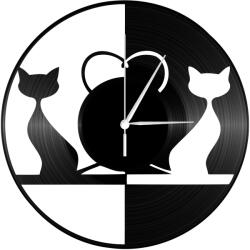 faliorak. com Szerelmes cicák bakelit óra (bko-00071)
