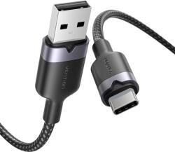 Vention USB-kábel USB Type-C-hez, 3A, nylon, max. 60 W, fekete, 2 m (INN-074161)
