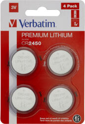 Verbatim Verbati, Lithium CR2450 elem, 3V, 4 db (VBT49535)