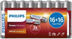 Philips Power Alkaline AAA elem, 32 db (LR03P32FV/10)