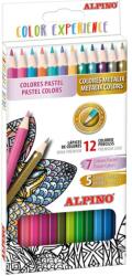 ALPINO Color Experience Színes ceruzák, kartondobozban, 12 szín/készlet (7 pasztell + 5 metál) (MS-AL000246)