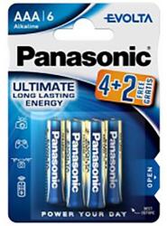 Panasonic Evolta Alkaline AAA elem, 6 db (LR03EGE/6BW 4+2F)