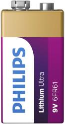 Philips 6FR61LB1A/10 Lithium Ultra 9V 1 buborékfólia (belső doboz nélkül) (6FR61LB1A/10)