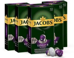 Jacobs Lungo Intenso kávé kapszula készlet, intenzitás 8, 50 alumínium kapszula, kompatibilis Nesspreso Original, 260 g