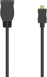 Hama HDMI adapter, D típusú csatlakozó (mikro) - A típusú aljzat, Ethernet, aranyozott (00205168)