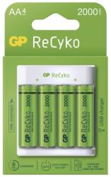 GP ReCyko Eco E411 Akuumulátortöltő + 4xAA 2000mAh GP ReCyko előtöltött akkumulátor (B51414) (B51414)
