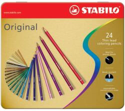 STABILO Original 24 színes ceruzák, Arany színű fémdoboz (sw87746)